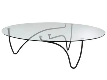 RYTHME - Low oval tempered glass coffee table by Ligne Roset - view 2